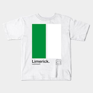 County Limerick / Original Retro Style Minimalist Poster Design Kids T-Shirt